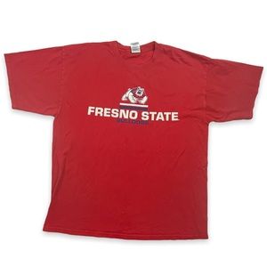 Vintage Fresno Bulldogs  ncaa heavyweight t shirt